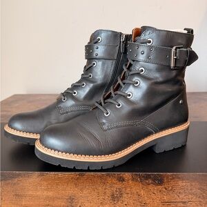 PIKOLINOS Black Leather Ankle Boots